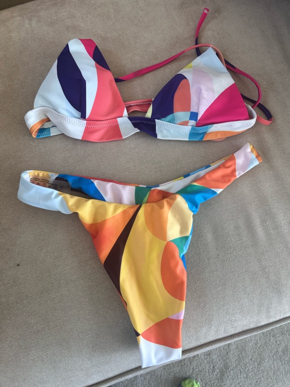 SHEIN Multicolor Print Bikini Set with Cover up